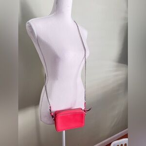 Banana Republic micro bag with silver chain strap in Orange NWOT